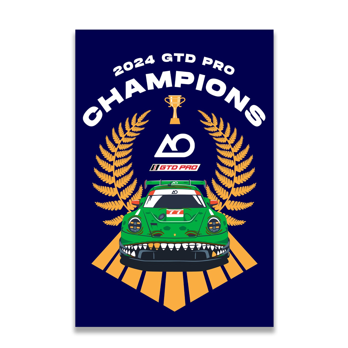 2024 GTD Pro Champions Wreath Poster