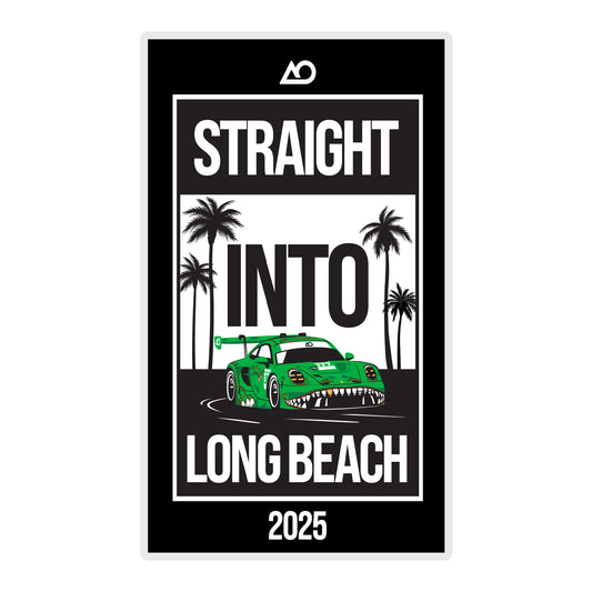 Straight Into Long Beach Sticker